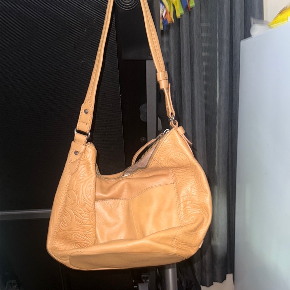 The Sak Tan Shoulder Bag with Soft Unstructured Design Sequoia style